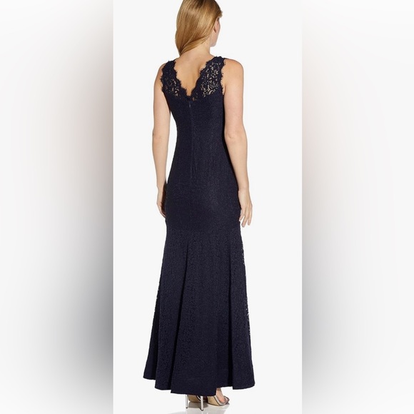 Adrianna Papell Lace Trumpet Gown - NEW W/TAGS - Picture 2 of 6